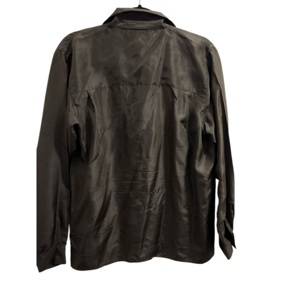 Petite Sophisticate Women's Long Sleeve 100% Silk Blouse, Split Hem, size M - Picture 4 of 9